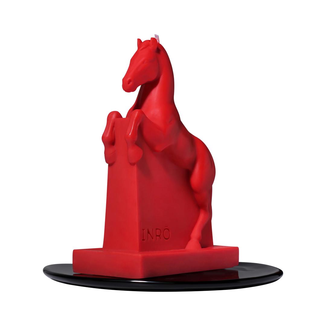 Парфумована артсвічка Equus Red з підставкою